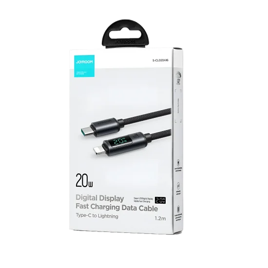 Cable Charger Mobile Joyroom Type-C To Iphone 20W Digitaldisplay S-Cl020A16 1.2M Black